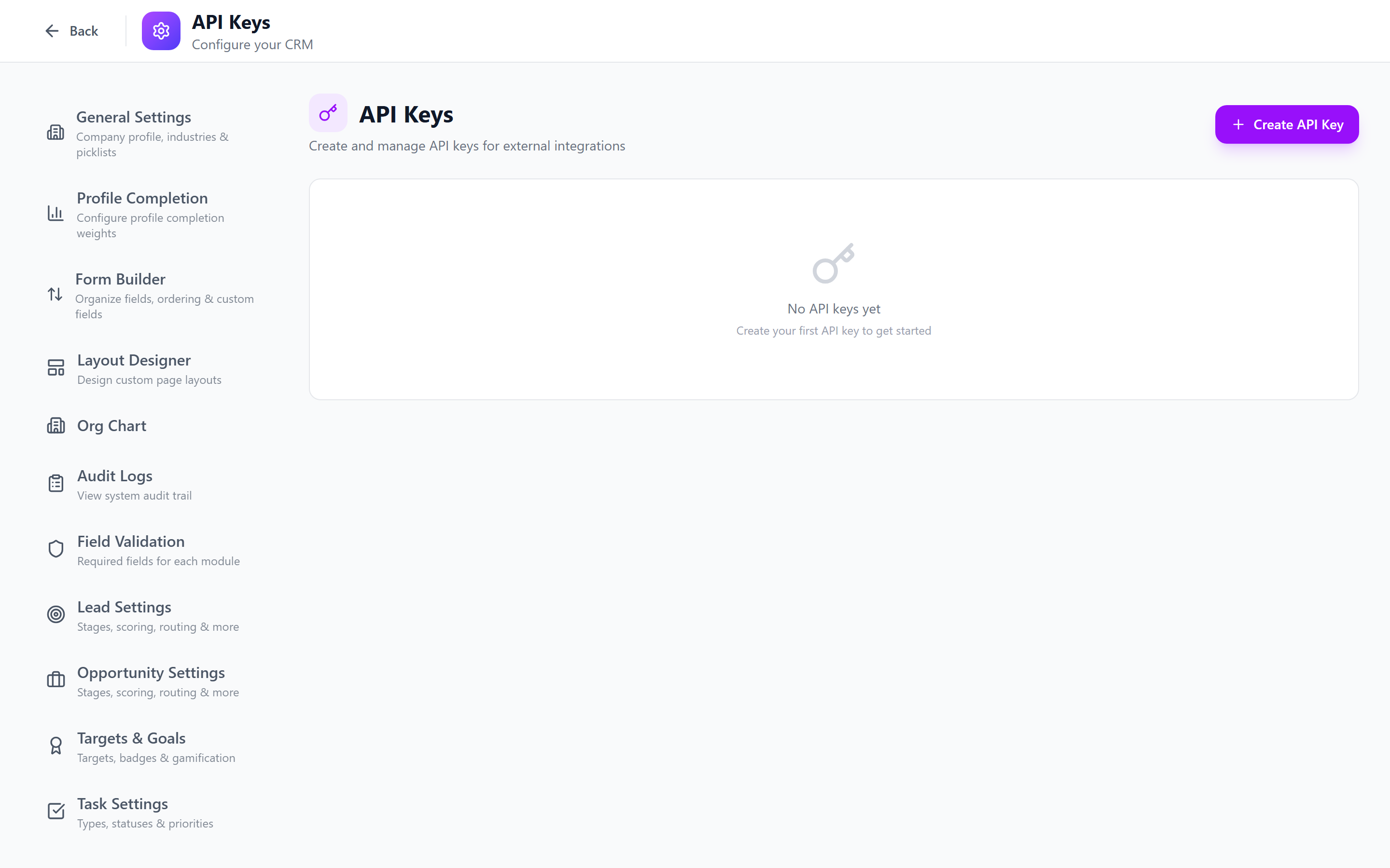Screenshot: API key usage statistics