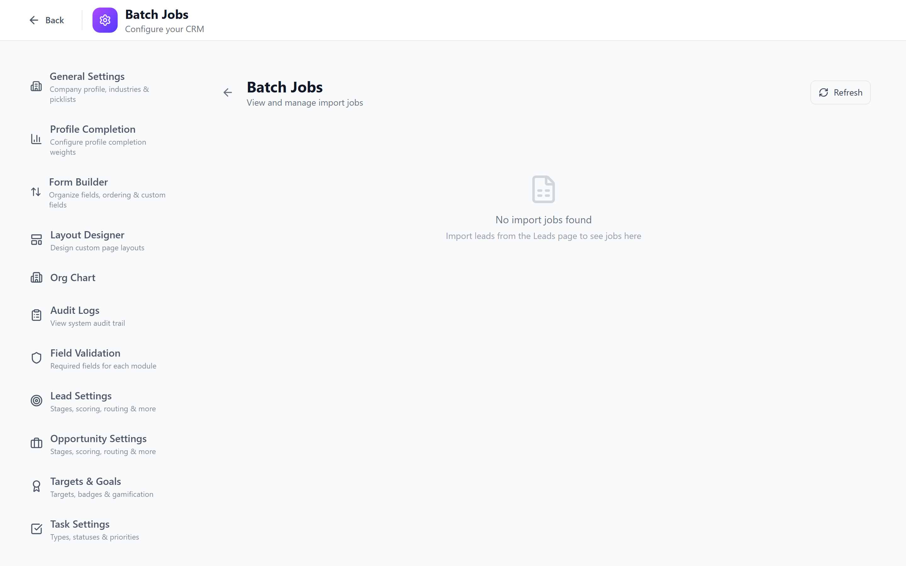 Screenshot: Import wizard overview