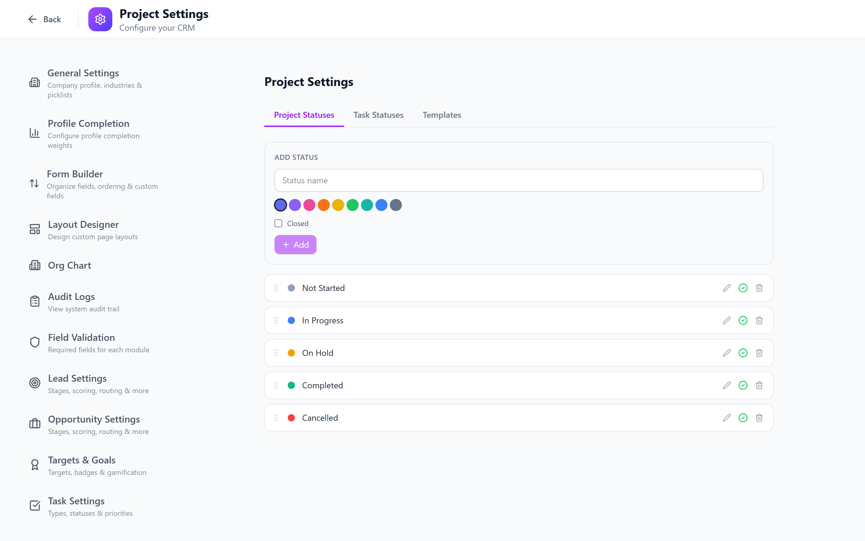 Screenshot: Template preview with sample data
